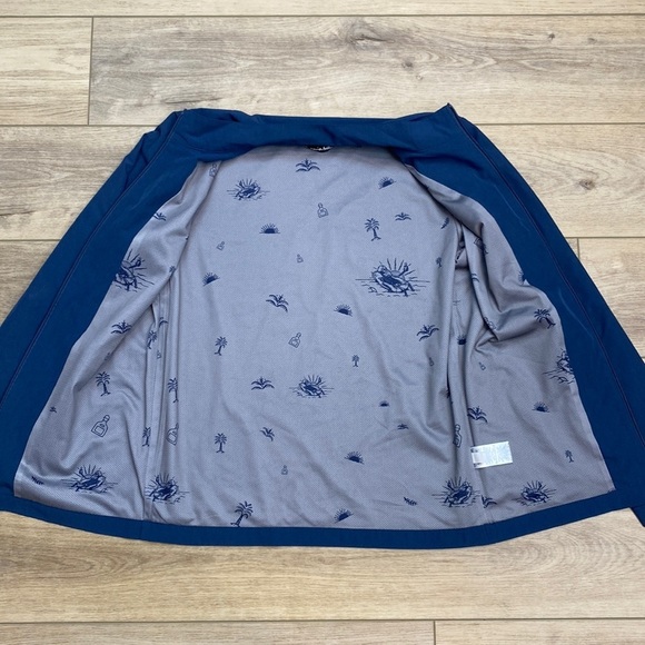 Travis Mathew Stormchaser Lightweight Windbreaker Jacket Golf full zip Blue‎ - Picture 9 of 16